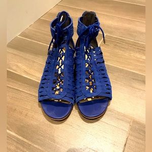 Sam Edelman sandal flats size 7.5 blue suede